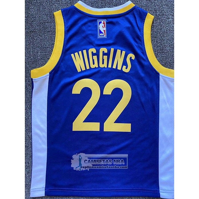 Camiseta Nino Golden State Warriors Andrew Wiggins NO 22 Icon Azul